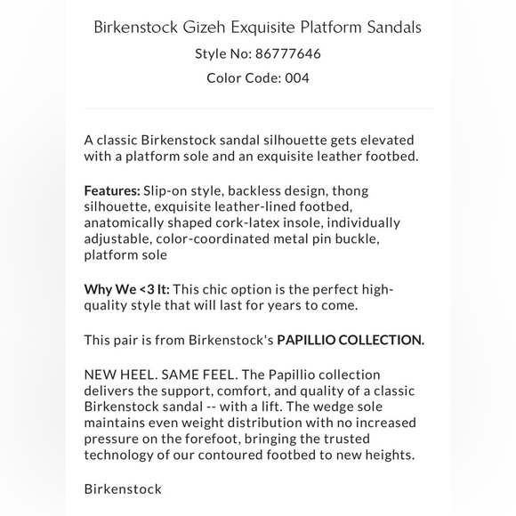 Birkenstock Gizeh Flex Platform Leather Sandals Size 9 NEW - Picture 15 of 15